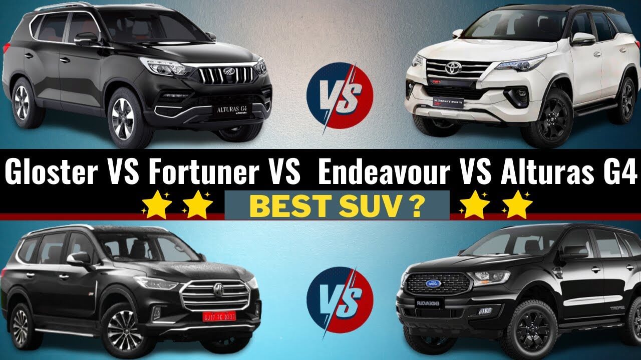 Gloster Vs Fortuner Vs Endeavour Vs Alturas - 2020